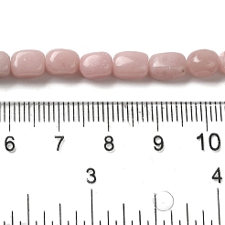 天然石ピンクオパールビーズ連売り  直方体の  6.5~7x4.5~5x4.5~5mm  穴：1mm  約55~58個/連  15.75インチ（40cm）&nbsp;G-F771-E01-01