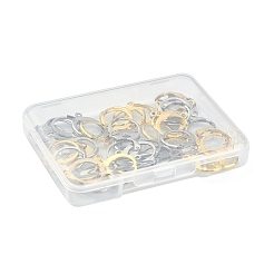 40個 2色 304ステンレススチール フレンチフックピアス金具  水平ループ付き  ゴールデン·ステンレス鋼色  14.5x12x2mm  穴：1.2mm  ピン：0.6mm  20個/カラー&nbsp;STAS-FS0001-24