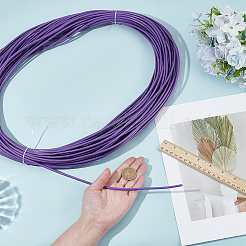 プラスチック製籐編み細工品  立体織り素材  DIYのための  家具編み物  パープル  4mm  50 M / 500 G&nbsp;DIY-WH0816-132A