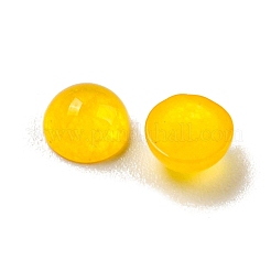 天然の白翡翠の染色カボション  半円  オレンジ  4x2~2.5mm&nbsp;G-H309-03-20