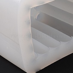 ストライプ型の立方体キャンドル食品グレードのシリコンモールド  香りのよいキャンドル作りに  ホワイト  95x95x87mm  内径：80x80x80mm&nbsp;DIY-D071-02
