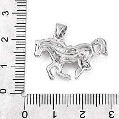 真鍮チャーム  馬のチャーム  18KGP本金メッキ  19x25x3.5mm  穴：3x3.5mm&nbsp;KK-B177-10B-P