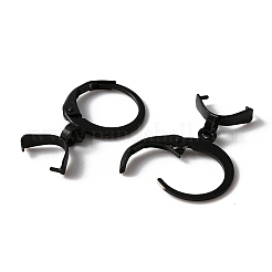 304ステンレススチールフレンチフックピアスファインディング  アイスピックピンチベイル付き  電気泳動黒  22mm  ピン：0.65x0.8mmと0.6mm&nbsp;X-STAS-WH0022-87EB