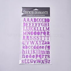 防水プラスチック装飾ステッカー  DIY手作りのスクラップブック写真アルバム  アルファベットa~zと小文字a~z  ミディアム蘭  25.5x15.3x0.04cm&nbsp;AJEW-WH0104-97J