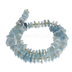 天然石アクアマリンビーズ連売り  チップ  シードビーズで  8~14x7~11x1~4mm  穴：0.9~1mm  約82~85個/連  15.28~15.59''（38.8~39.6センチメートル）&nbsp;GG-CBAE051-B01-01