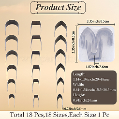 ステンレススチール製レザーベルトエンドパンチカッター18個  ステンレス鋼色  29~48x15.5~38.5x24mm&nbsp;TOOL-CL0001-06