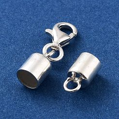 925スターリングシルバーカニカン  コードエンドとスタンプ925個付き  銀  25mm  内径：4mm&nbsp;STER-P055-03G-S
