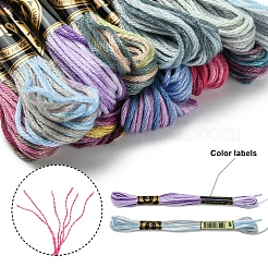 6層ポリエステル刺繍フロス  クロスステッチの糸  夜空の色シリーズ  ミックスカラー  0.5~1mm  約8.75ヤード（8m）/バンドル  12束/セット&nbsp;OCOR-FZ0001-01H