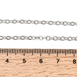 12mm 304ステンレススチール製テクスチャードアズキチェーンネックレス（男女兼用）2.8個  変色なし  ステンレス鋼色  17.72インチ（45cm）  50mmエクステンダーチェーン  リンク：3.3x2.8x0.5mm&nbsp;NJEW-H093-18P-03