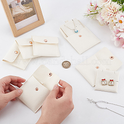 ベルベット収納バッグ6個  ベルベットジュエリーディスプレイカード6枚付き  古いレース  7.3x7.7x0.6cm&nbsp;ABAG-PH0001-53