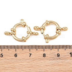 304ステンレススチールスプリングリング留め金  リング  ライトゴールド  16.5x15x4mm  穴：2.5mm&nbsp;SA-XCP0001-02
