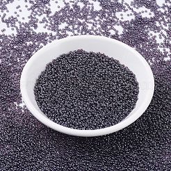MIYUKIラウンドロカイユビーズ  日本製シードビーズ  （rr170)透明ダークスモーキーアメジスト光沢  11/0  2x1.3mm  穴：0.8mm  約1100PCS /ボトル  10 G /ボトル&nbsp;SEED-JP0008-RR0170