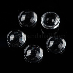 クリアガラスカボション  半円/ドーム  透明  5.5~6x3mm&nbsp;GGLA-R026-6mm