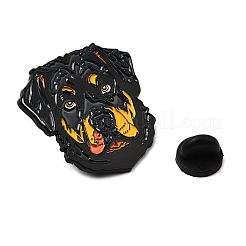 犬用エナメルピン  バックパック用合金ラペルピンバック  ブラック  30.5x30.5mm&nbsp;JEWB-Z044-01EB-10