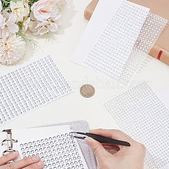 4シート4スタイルアクリル模造パールステッカー紙シートクラフト用  半円  ラインストーンステッカー  透明  152x95x1.2mm  フラットラウンド：3~6mm  1枚/スタイル&nbsp;DIY-SP0002-64B