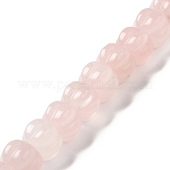 天然石ローズクォーツビーズ連売り  カボチャ  10x14x12.5mm  穴：1mm  約20個/連  7.72''~7.76''（19.6~19.7センチメートル）&nbsp;G-K335-02I