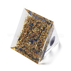 オルゴナイトピラミッド樹脂エネルギー発生器  内側のレイキ天然アメジストビーズ、ホームオフィスデスク装飾用  乙女座  59.5x59.5x59.5mm&nbsp;DJEW-D013-05D