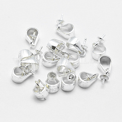 925スターリングシルバーペンダントベイル  片穴パーツ用  銀  6x3mm  穴：3.5x4.5mm  ピン：0.5mm&nbsp;STER-E050-05S