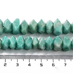 天然石アマゾナイトビーズ連売り  ナゲット  多面カット  6~8x10.5~14x8~9.5mm  穴：1.2mm  約57~61個/連  15.16''~15.39''（38.5~39.1センチメートル）&nbsp;G-D091-A20