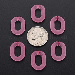 透明なアクリルコネクターリング  クイックリンクコネクター  艶消し  オーバル  フラミンゴ  19.5x15x5mm  内径：6x11mm&nbsp;MACR-S373-19B-D08
