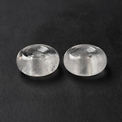 天然水晶ヨーロッパペンダント  ドーナツ/円盤チャーム  大穴ペンダント  16~17x6~7mm  穴：3~3.5mm&nbsp;G-M397-01A