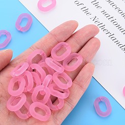 透明なアクリルコネクターリング  クイックリンクコネクター  艶消し  オーバル  フラミンゴ  19.5x15x5mm  内径：6x11mm&nbsp;MACR-S373-19B-D08