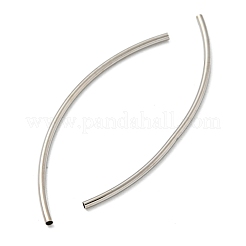 真鍮製チューブビーズ  鉛フリー＆カドミウムフリー  プラチナ  51x1.5mm  穴：1mm&nbsp;KK-Z045-03D-P