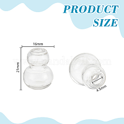 ビーズ容器用の透明ガラス瓶  ふたなし  ラウンド  2.1x1.6cm&nbsp;AJEW-WH0596-151C