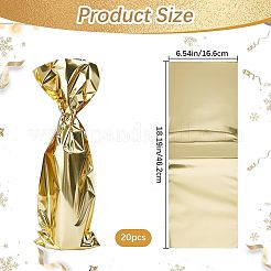 プラスチックパッケージバッグ20個  ギフト収納用品  鉄製タイ20本付き  rectngle  ライトカーキ  46.2x16.6x0.01cm&nbsp;ABAG-BBC0001-26B