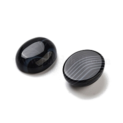 天然染色＆加熱黒瑪瑙カボション  オーバル  12x10x4.5mm&nbsp;G-G145-01A-31