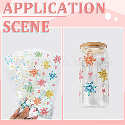 6個 6スタイル PVCプラスチック 防水装飾ステッカーラベル  混合図形  250x120x0.2mm  1個/スタイル&nbsp;DIY-SP0004-92