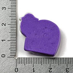 ハロウィーンテーマの不透明樹脂デコデンカボション  幽霊の頭蓋骨  24x26.5x6.5mm&nbsp;RESI-E057-02G