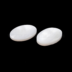 天然淡水シェルカボション  オーバル  ホワイトスモーク  13x9x3mm&nbsp;BSHE-G036-10A