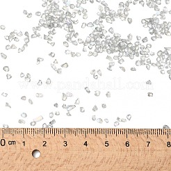 透明電気めっきの砕いたガラス工芸品  ABカラーメッキ  不規則なガラスチップ  ネイルアート用 diy 花瓶フィラー  ライトグレー  1.5~2x1.5~2mm&nbsp;GLAA-F123-06