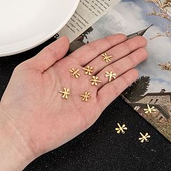 イオンプレーティング（IP）トンボ304ステンレススチールチャーム  ゴールドカラー  12x10.5x1mm  穴：1mm&nbsp;STAS-M208-08
