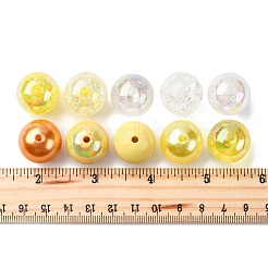 透明と不透明のアクリルビーズ20色10個  ラウンド  ミックスカラー  20mm  穴：2~3mm  2個/カラー&nbsp;MACR-FP0001-20