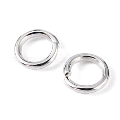 真鍮製オープンタイプ丸カン  ラウンド  鉛フリーとニッケルフリー  銀  6x1mm  18ゲージ  内径：4mm  約4160個/500g&nbsp;JRC6MM-S