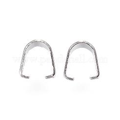 変色しにくい304ステンレススチールのスナップオンベイル  ステンレス鋼色  7x6x3mm  内径：6x5mm&nbsp;STAS-D448-084P