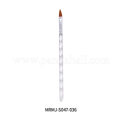 ネイルアート彫刻ペンブラシ  3Dスパイラルアクリルハンドル  絵画用ブラシ  透明  17x0.65cm  ペン先：1.6cm&nbsp;MRMJ-S047-036