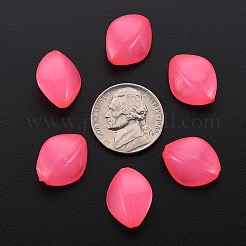 模造ゼリーアクリルビーズ  菱形  鮭色  17x14.5x9.5mm  穴：1.6mm  約500個/500g&nbsp;MACR-S373-93-E03
