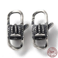 タイスターリングシルバーカニカン925個  クラウン  アンティークシルバー  15x7.5x6mm  穴：3.5x3.5mm&nbsp;STER-D003-46AS
