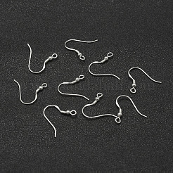 925スターリングシルバーピアスフック  銀  18x2.5mm  穴：2mm  22ゲージ  ピン：0.6mm&nbsp;STER-P032-05S
