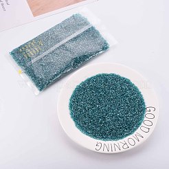 ガラス竹ビーズ  透明色光沢  ダークシアン  2.5~3x2mm  穴：0.9mm  約15000個/ポンド&nbsp;SEED-S032-11A-120A