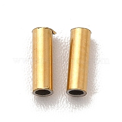イオンプレーティング（IP）304ステンレスビーズ  コラム  18KGP本金メッキ  5x1.5mm  穴：0.9mm&nbsp;STAS-H0179-01D-G