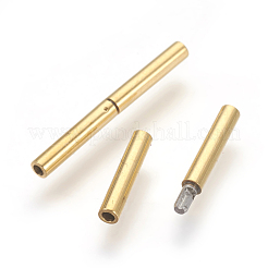 PVD真空メッキ304ステンレススチールバヨネット留め金  長持ちメッキ  コラム  ゴールドカラー  18~20x2mm  穴：1.2mm&nbsp;STAS-F196-01G-01