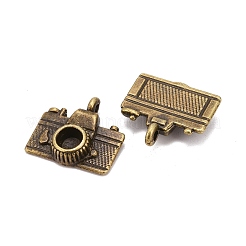 メタル合金ペンダント  カドミウムフリー＆鉛フリー  カメラ  アンティークブロンズ  13x13x5mm  穴：2mm&nbsp;PALLOY-A15513-AB