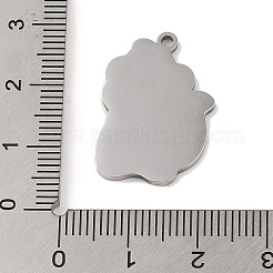 変色しない201ステンレススチールペンダント  スカンクチャーム  ステンレス鋼色  24.5x16.5x1.5mm  穴：1mm&nbsp;STAS-C095-10P