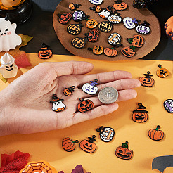 36個12スタイルハロウィンアロイエナメルペンダント  混合図形  17~27x13~20x1~4.5mm  穴：1.2~2mm  3個/スタイル&nbsp;ENAM-TA0003-51