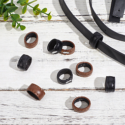 牛革ベルトループリング 2色 20個  ミックスカラー  25x17~18.5x11.5mm  内径：13.5x20mm  10個/カラー&nbsp;DIY-GF0013-20B