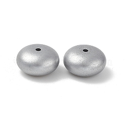 不透明なアクリルビーズ  ロンデル  ライトグレー  18x10mm  穴：1.8mm  約210個/500g&nbsp;OACR-H019-36